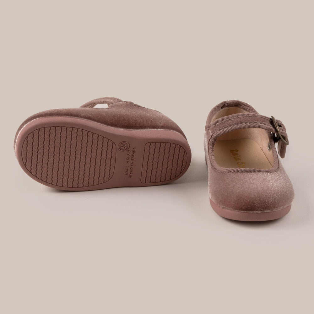 Velvet Mary Janes Buckle