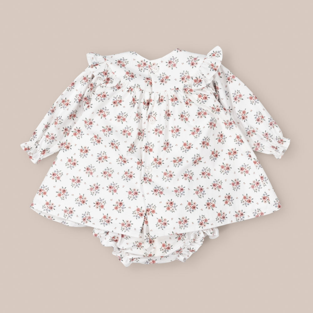 Vestido de bebê com tapa-fralda Baby Camelia