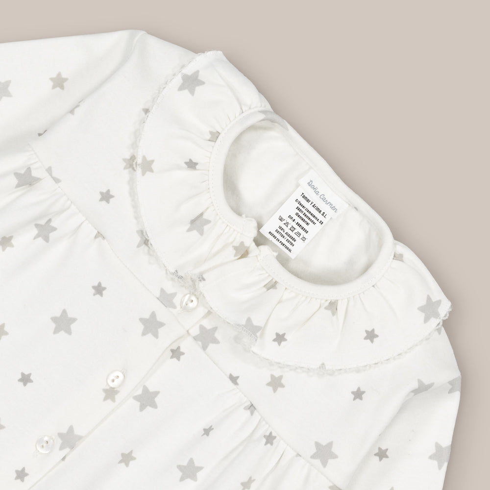 Zweiteiliger Baumwoll-Pyjama für Mädchen mit Sternbild-Motiv
