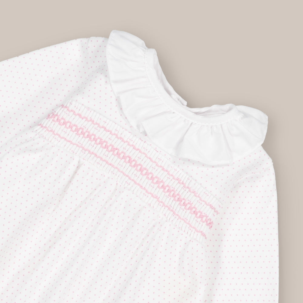 Pyjama bébé en coton à pois