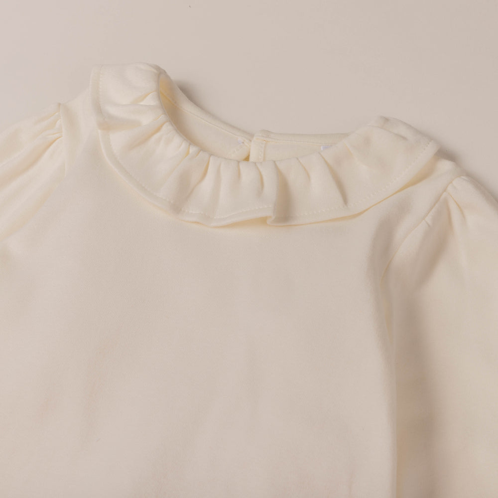 Rüschenbluse aus Baumwolle für Mädchen