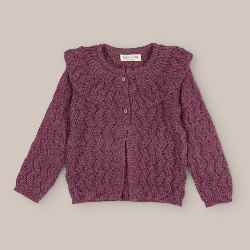 cardigan Girl Lana Aubergine