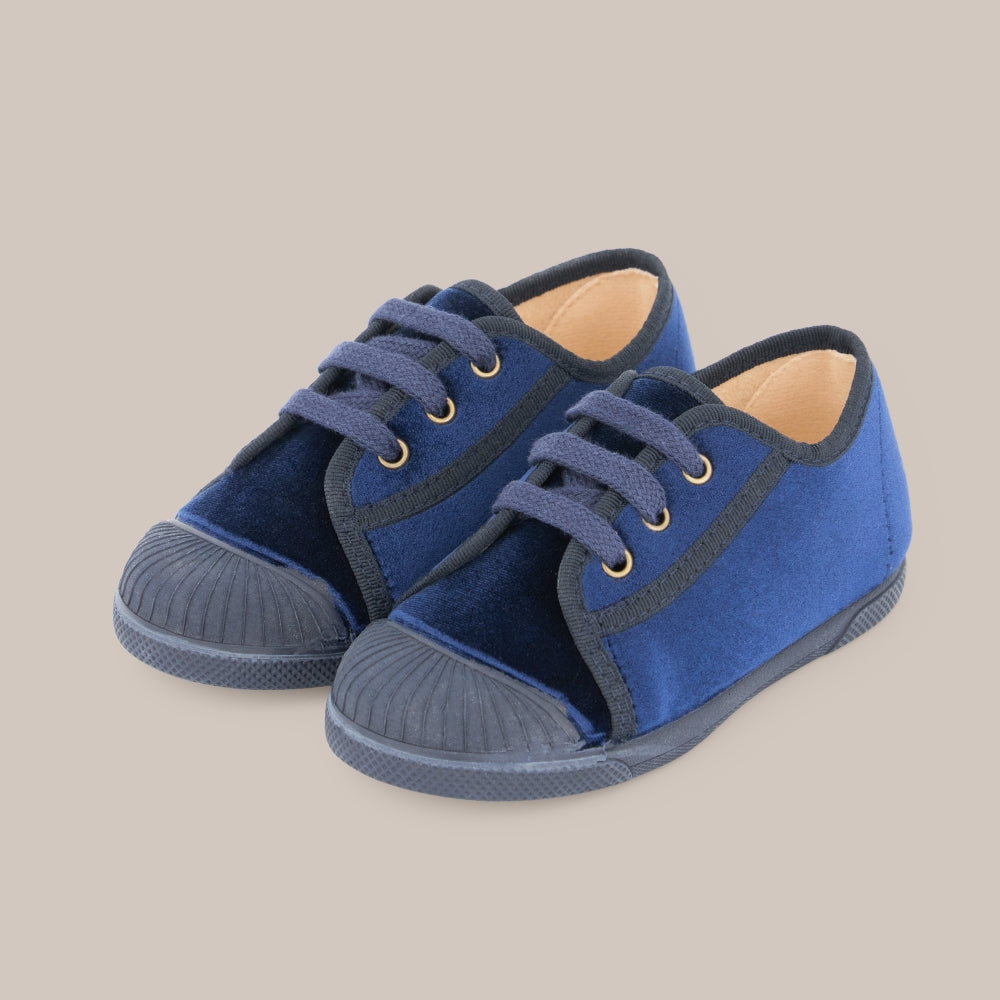 Samt-Slipper für Kinder mit Zehen