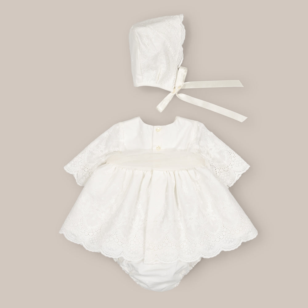 Babykleid mit Babyhauben Baumwolle