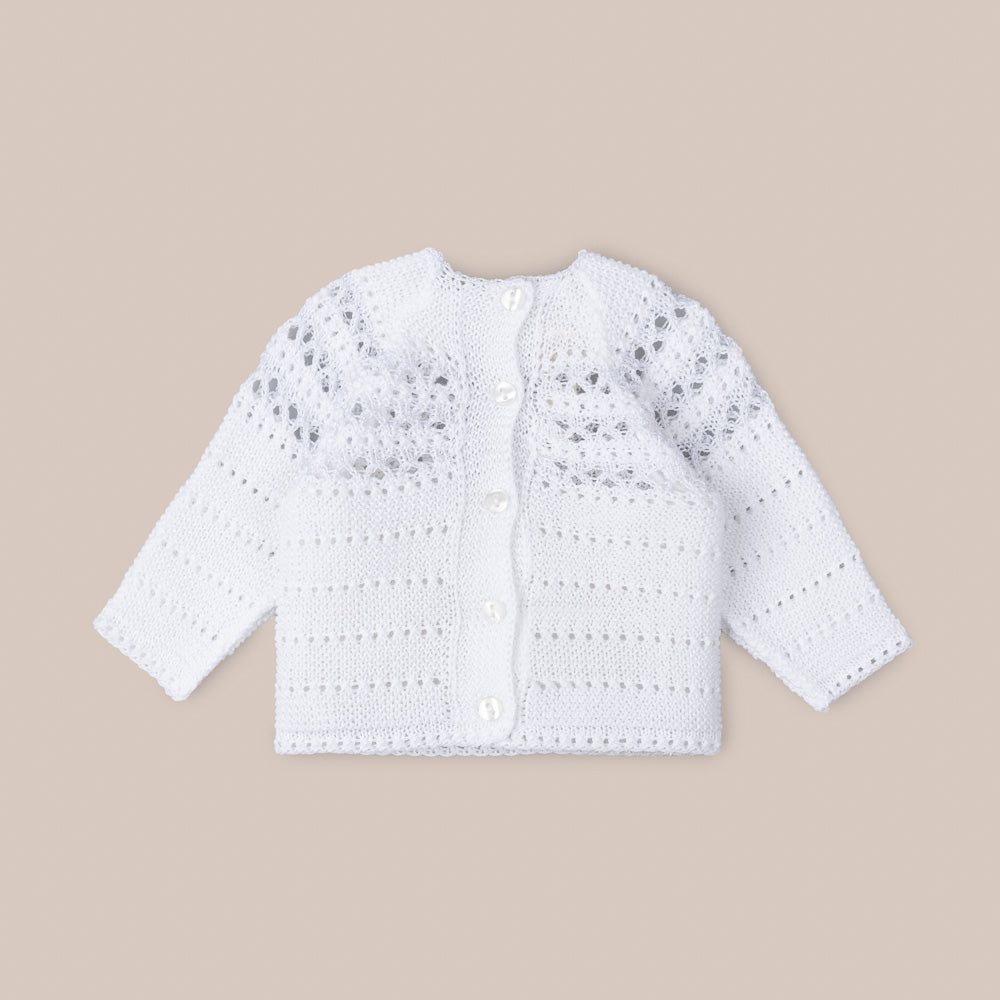 Babypullover mit Hohlsaum