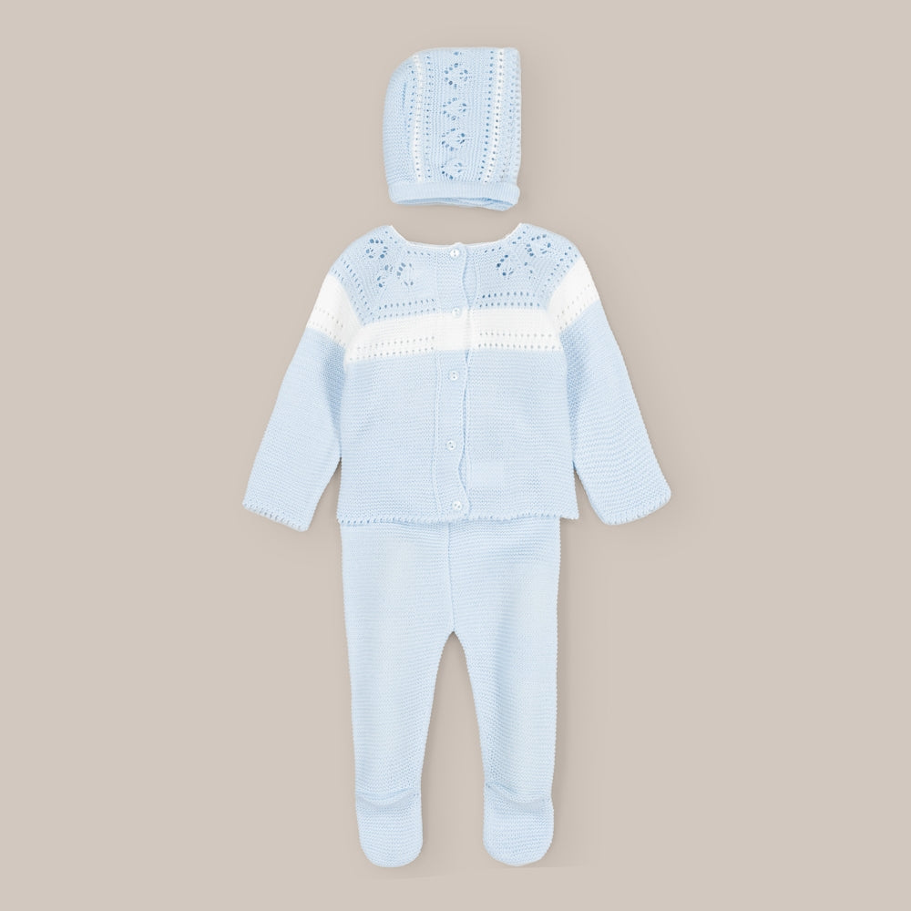 Conjunto Punto Bebé Mimo Rosa Branco