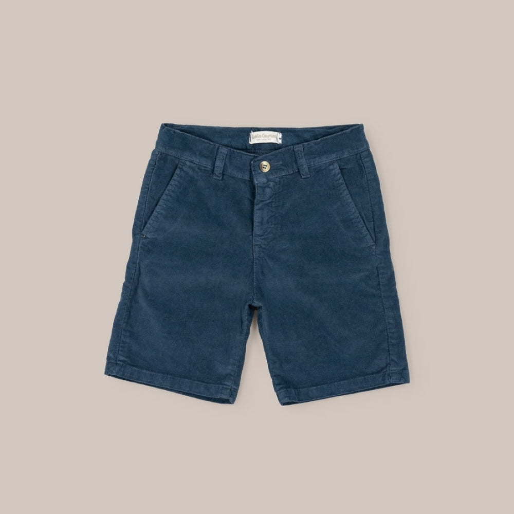 Bermuda Garçon Velours Bleu