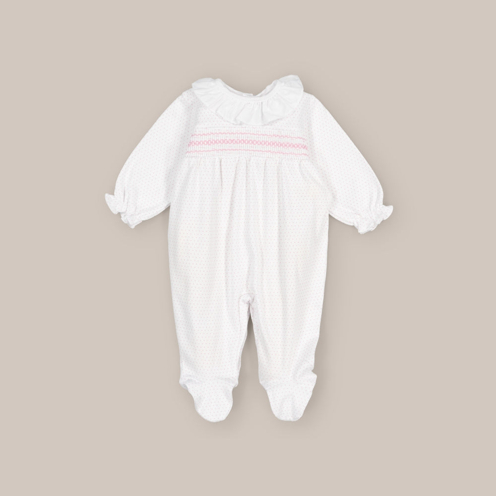 Pyjama bébé en coton à pois