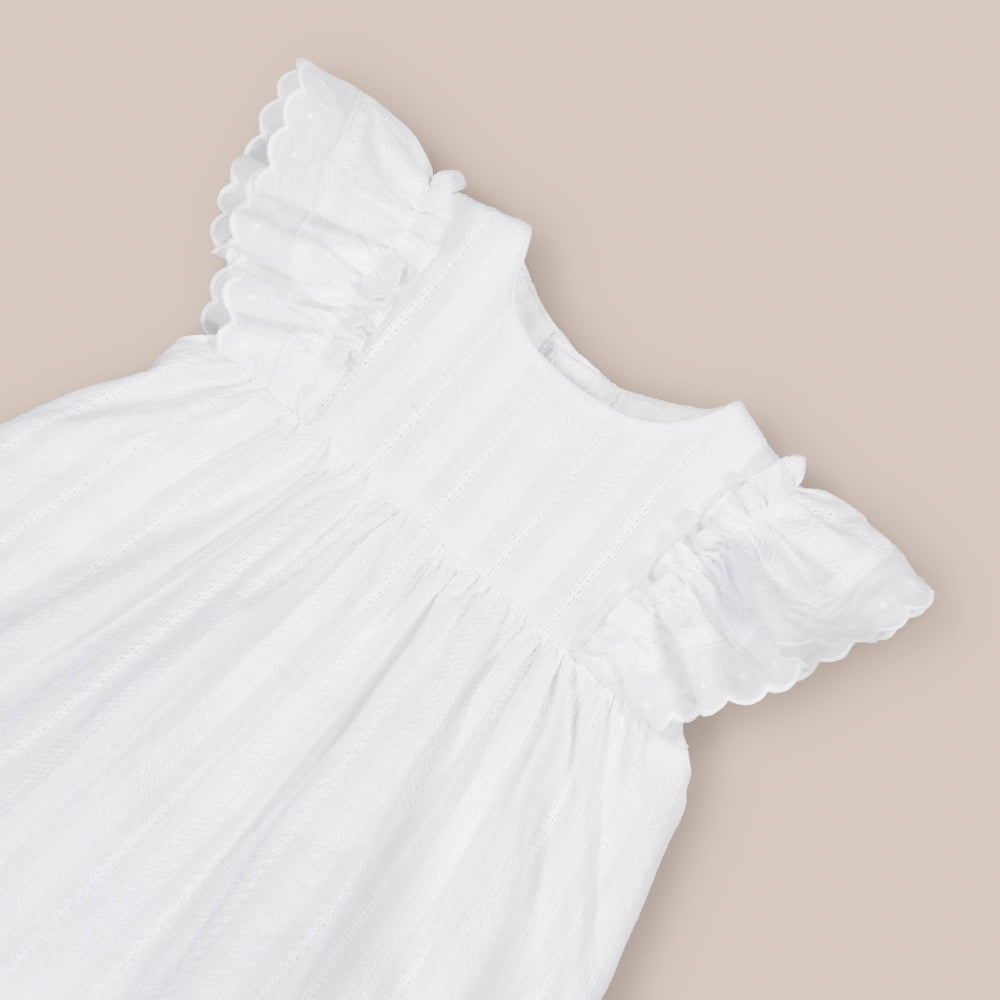 Vestido de bebê com tapa-fralda Bainha