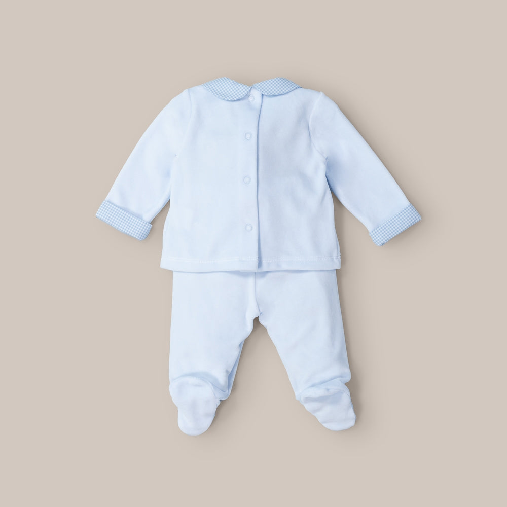 Rosa Teddy-Samt-Baby-Set