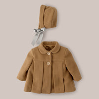 Abrigo Paño Niña Con Capota Pala