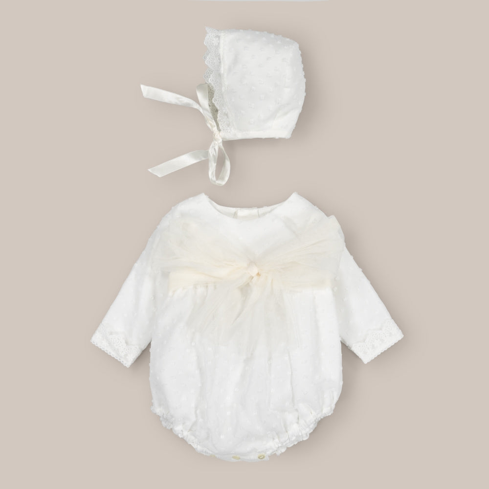 Macaquinho De batismo com Capota Abaixo