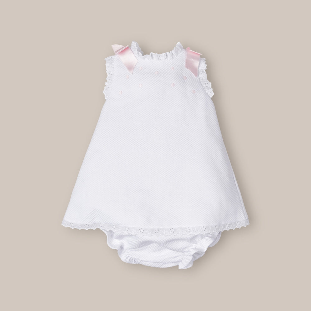 Vestido de bebê com tapa-fralda Olmo bebê
