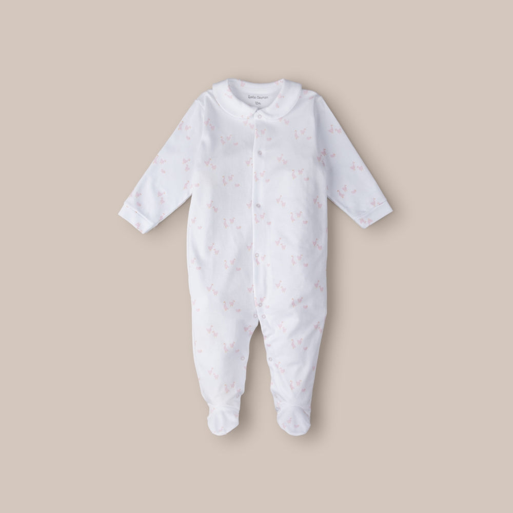 Pijama de ganso de algodão para bebê