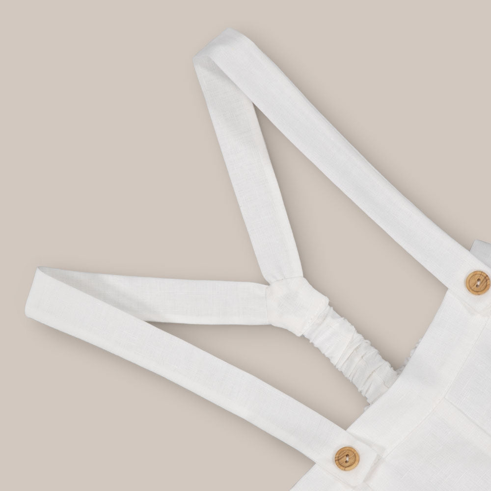 Linen suspender harem pants