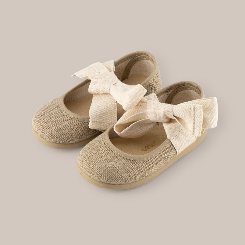 Linen Shoe with Cotton Bow