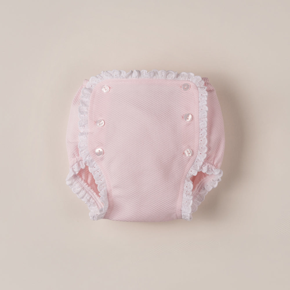 baby bloomer Piqué Puntilla