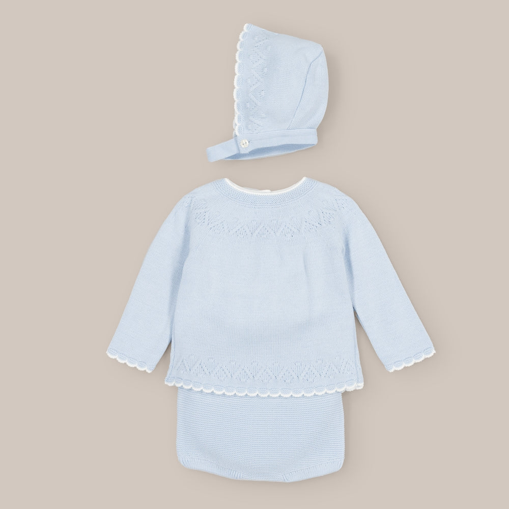 Conjunto Punto Bebé Ola Azul