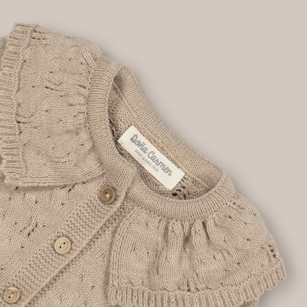 Cardigan Spelled Ruffle Girl
