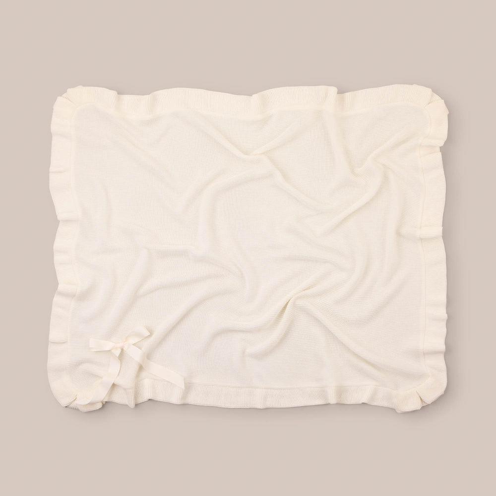 Baby shawl Perlé Basic Ruffle