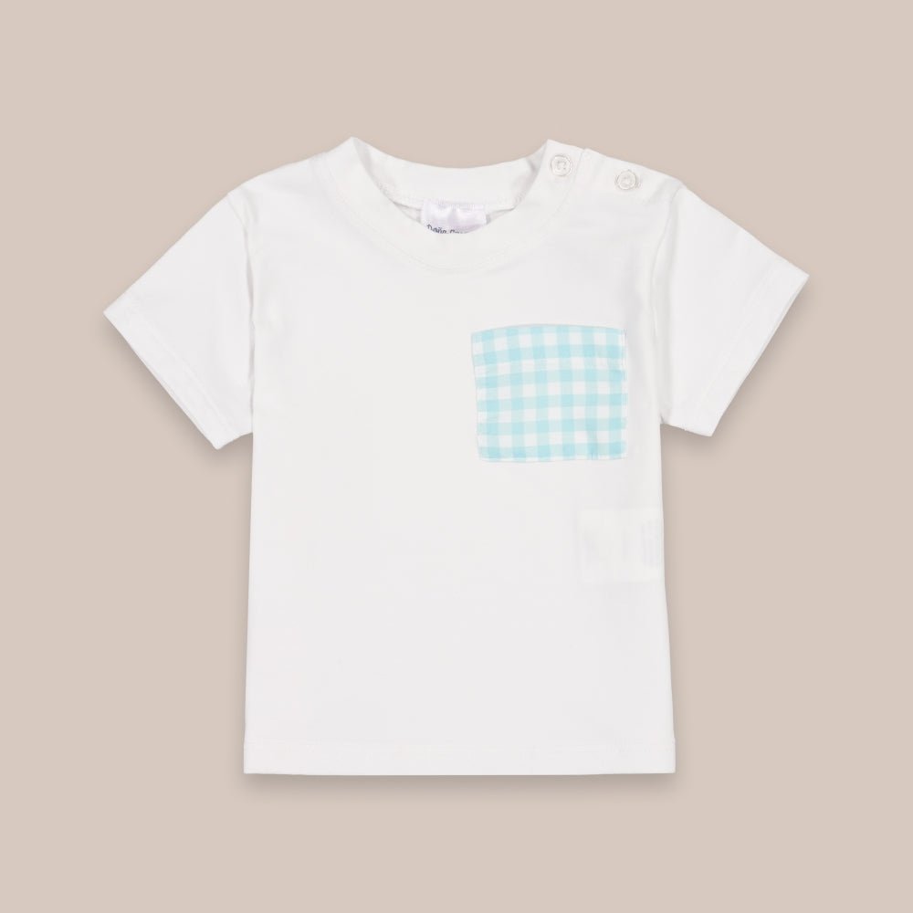 Türkises Baumwoll-T-Shirt
