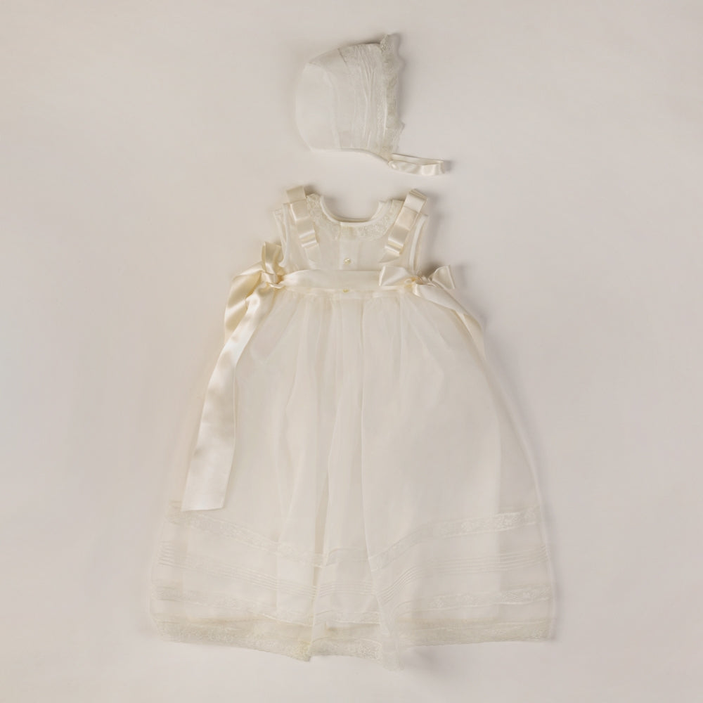 Christening skirt with Capota Lorzas
