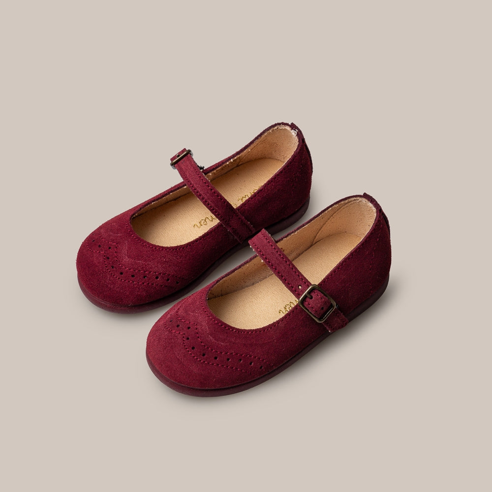 Mary Jane in pelle scamosciata color miele