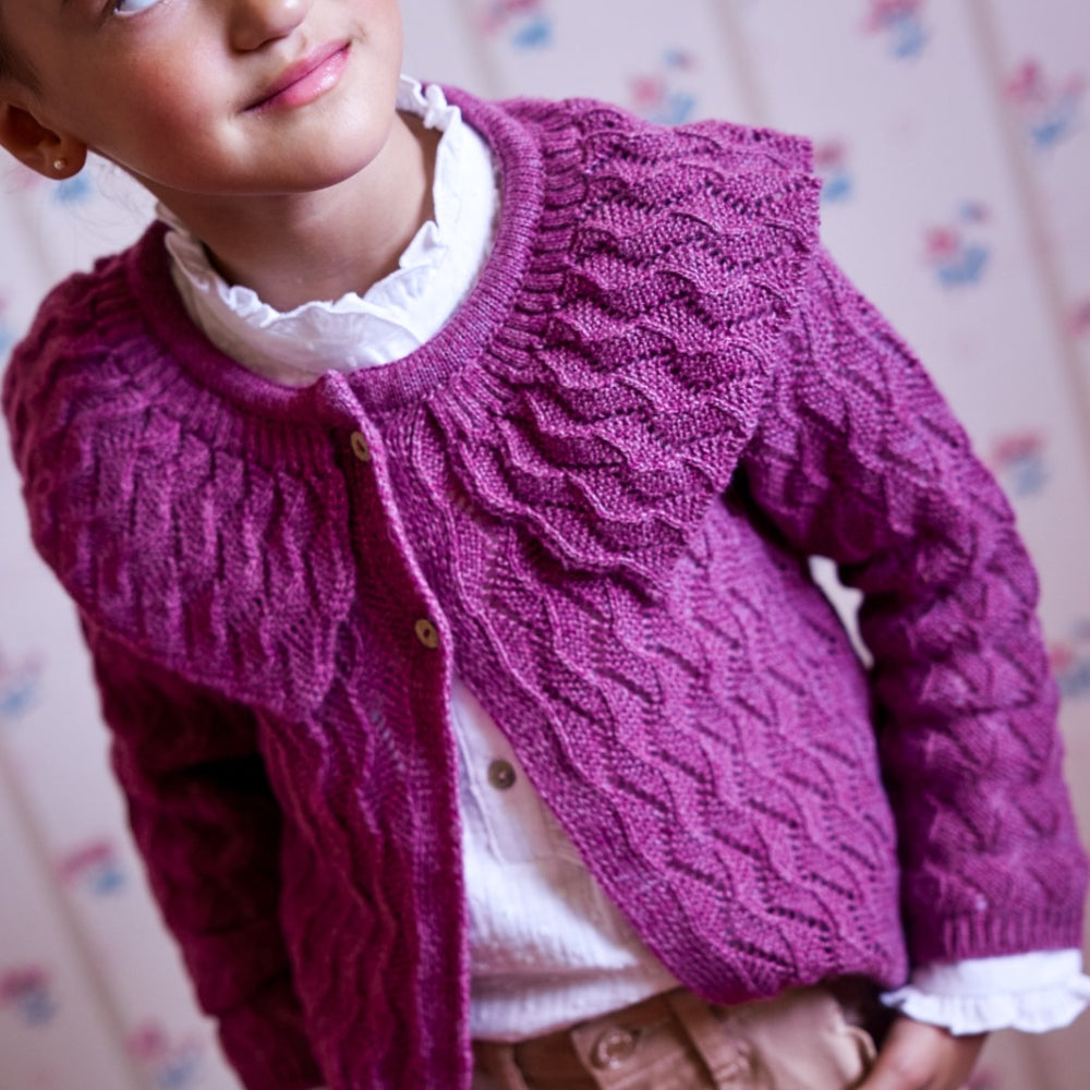 Chaqueta Niña Lana Aubergine