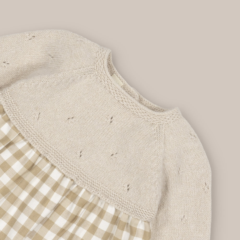 baby dress set Cashmere with Bonnet