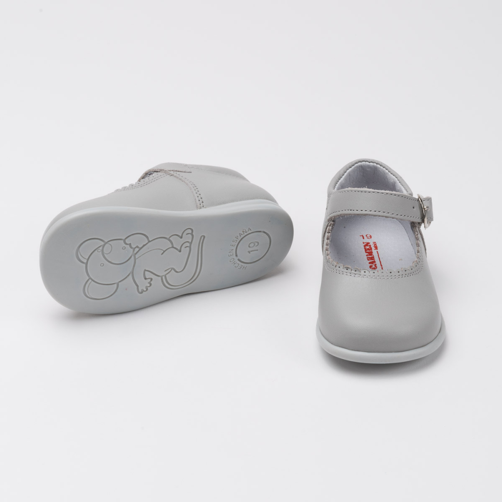 Mary Janes en cuir avec semelle