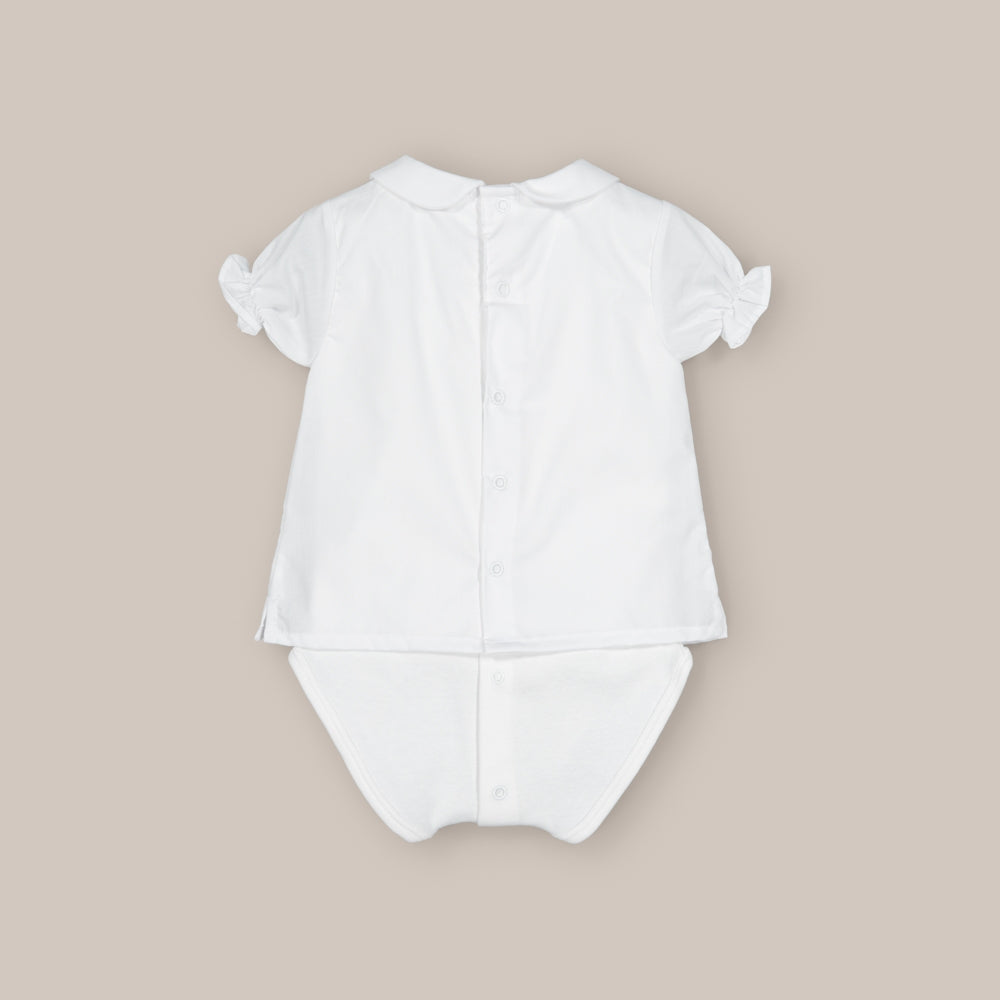 Mond-Kurzarm-Baby-Body