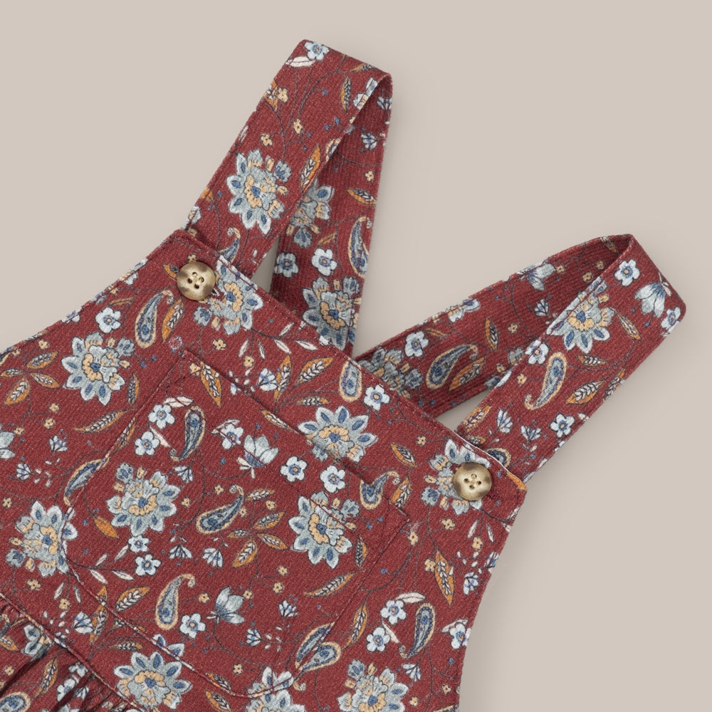 Dungaree Baby Indian Flower Ruffle