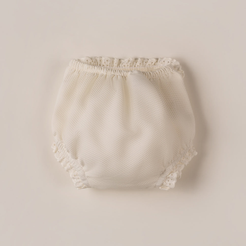 Baby bloomer Piqué Puntilla