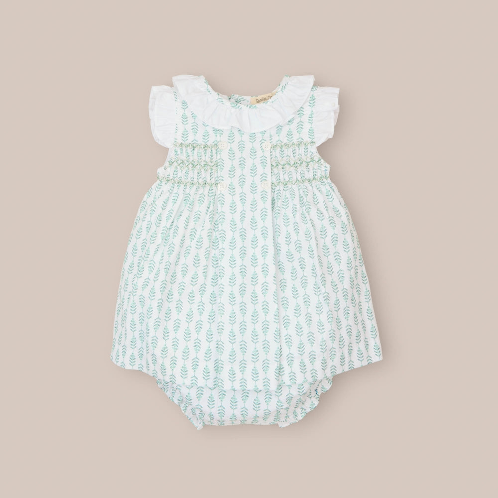 Baby dress set Green Juniper