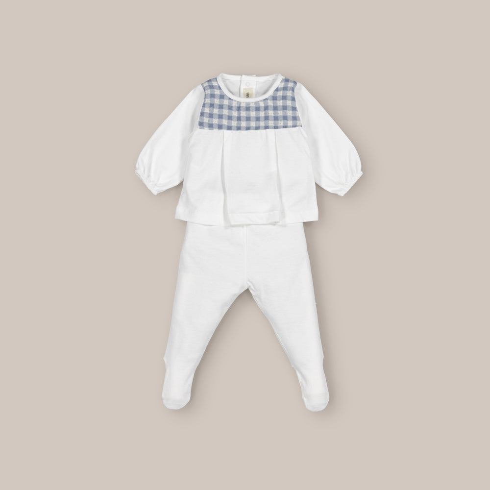 Baby set 2 pieces vichy blue