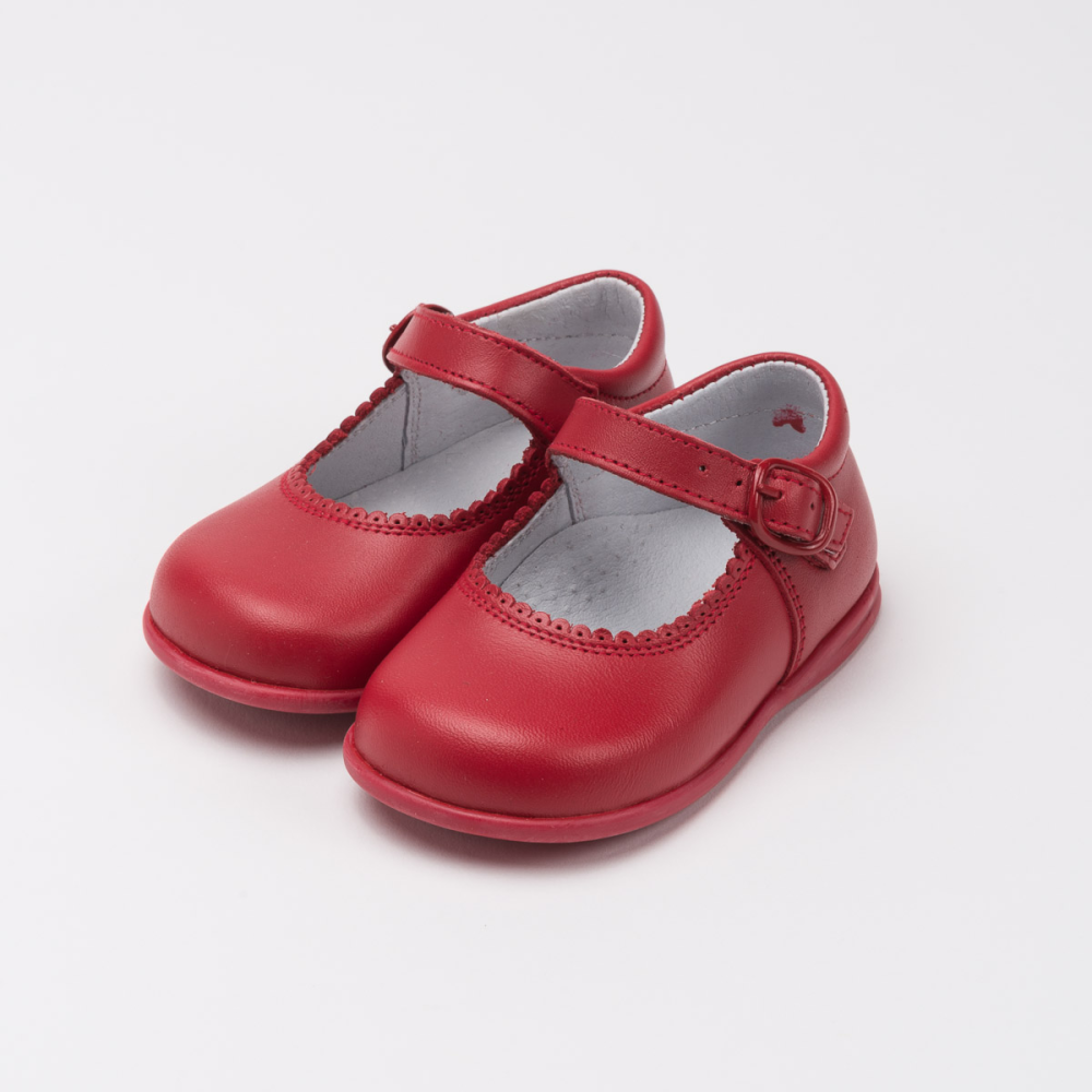 Mary Janes en cuir avec semelle