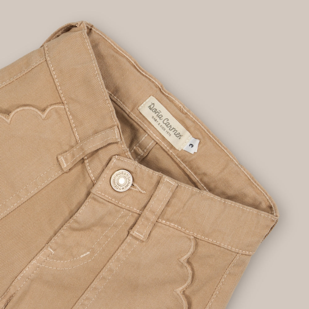Mädchenhose mit weitem Bein und Wellenmuster