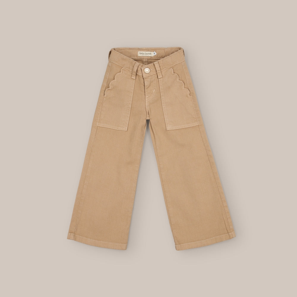 Mädchenhose mit weitem Bein und Wellenmuster