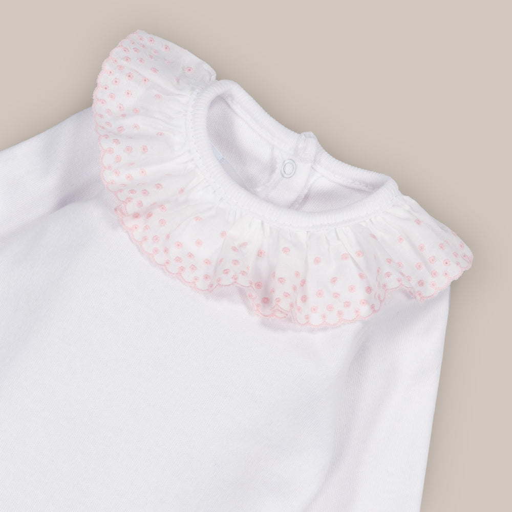 Body Bambini Collo ricamato a maniche lunghe