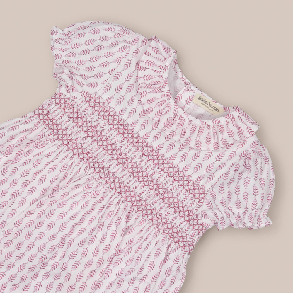 Vestito Smock Ginepro rosa