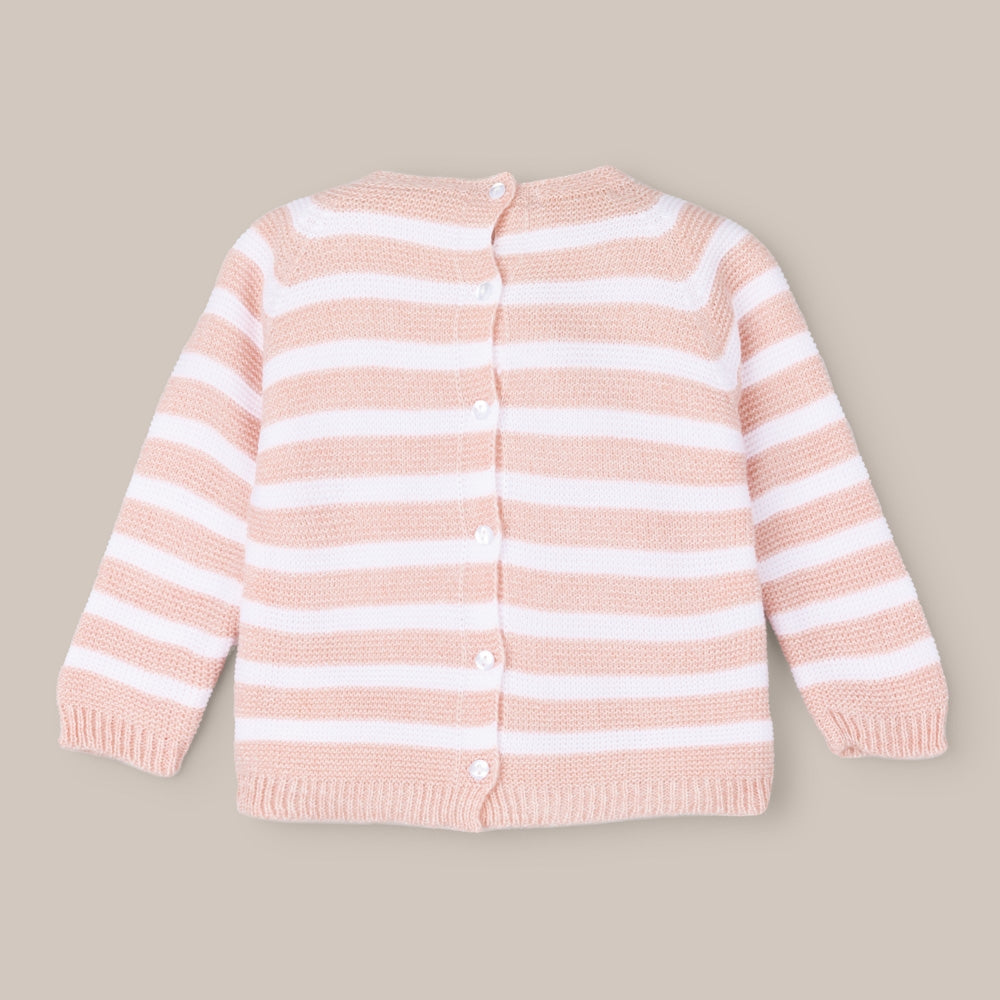 Sweater Baby Wool White/Powdered Green