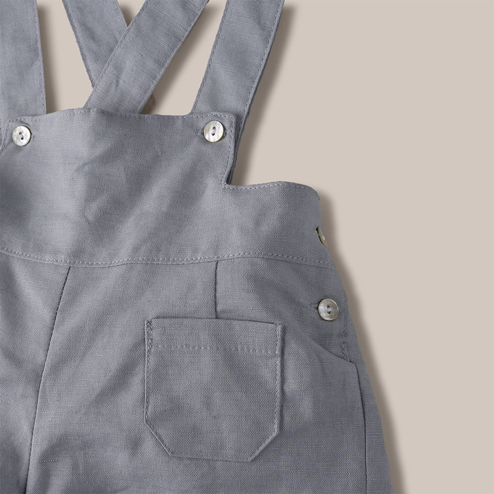 Calças Menino Suspensórios Bolsos