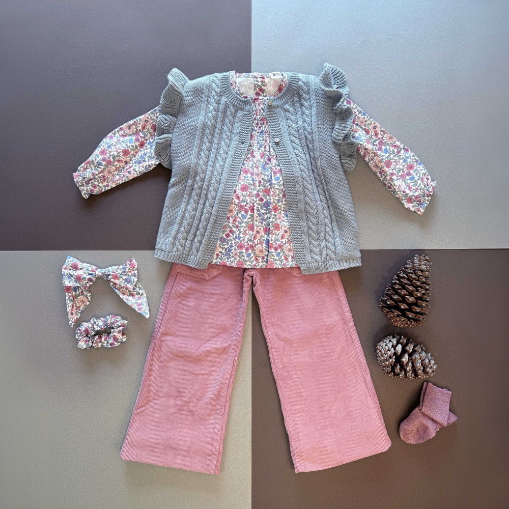 Pantaloni Ragazza Larghezza rosa