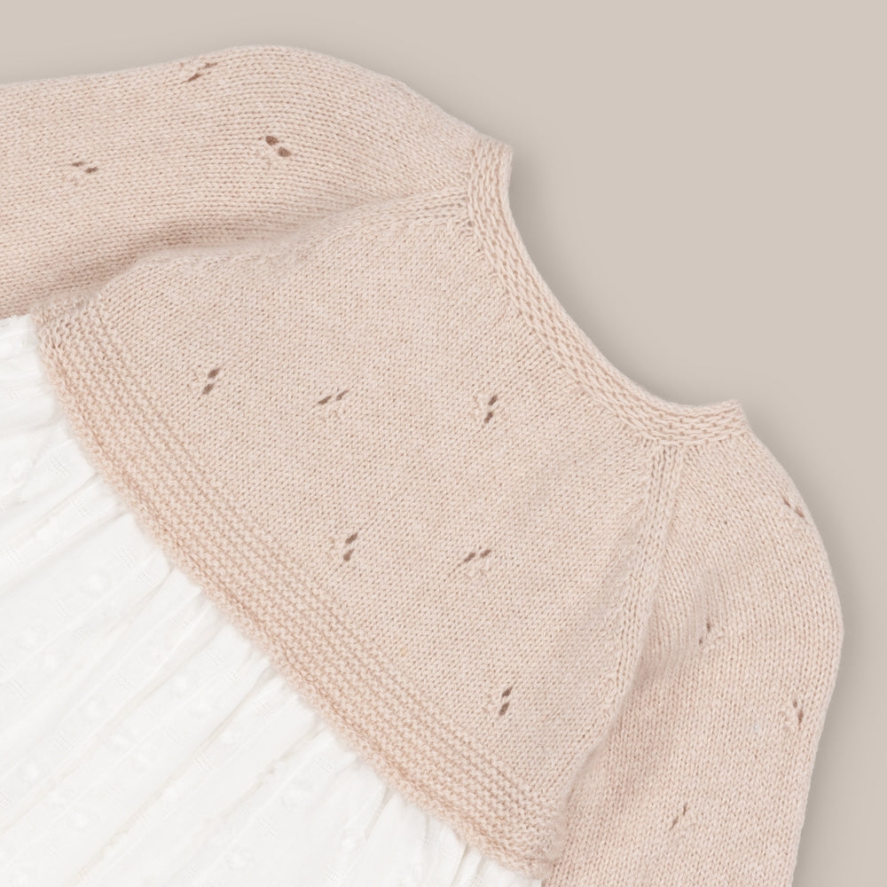 Long Baby Dress Cash Con Bonnet
