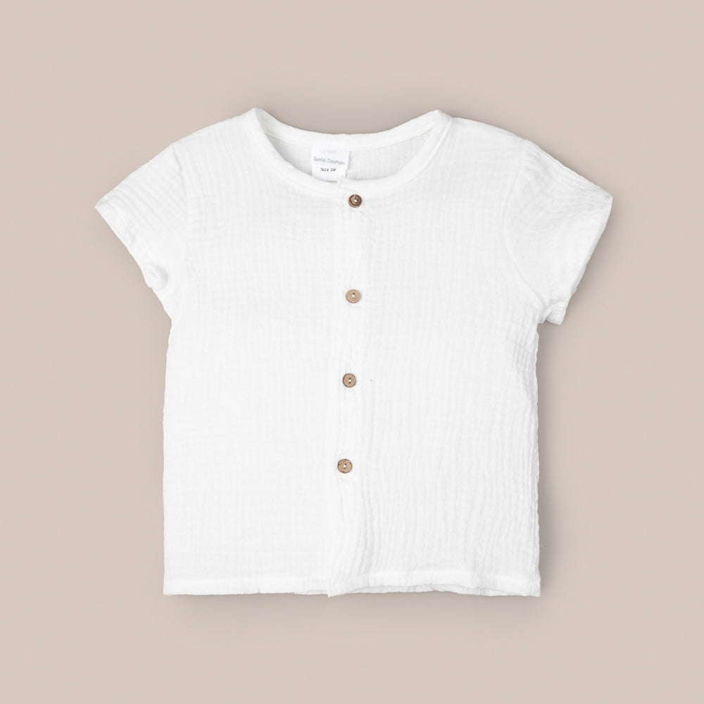 Hemden Baby Boy Basic Puck Weiß