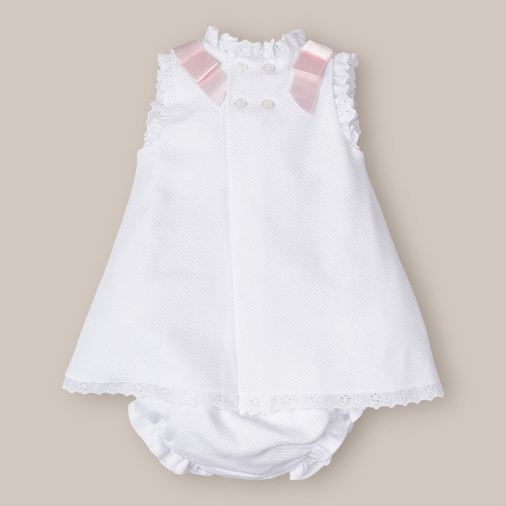 Vestido de bebê com tapa-fralda Olmo bebê