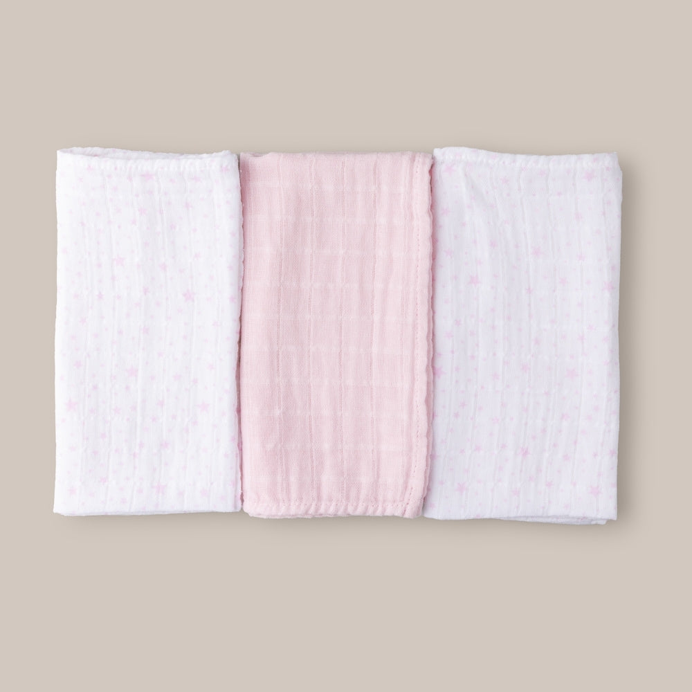 Pack 3 Baby Gauze Stella Rosa