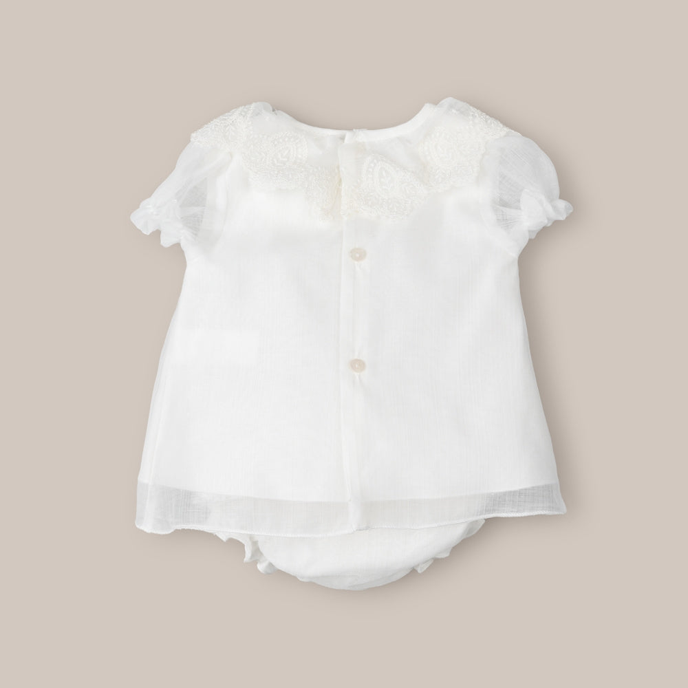 Conjunto de bebê de duas peças para cerimônia