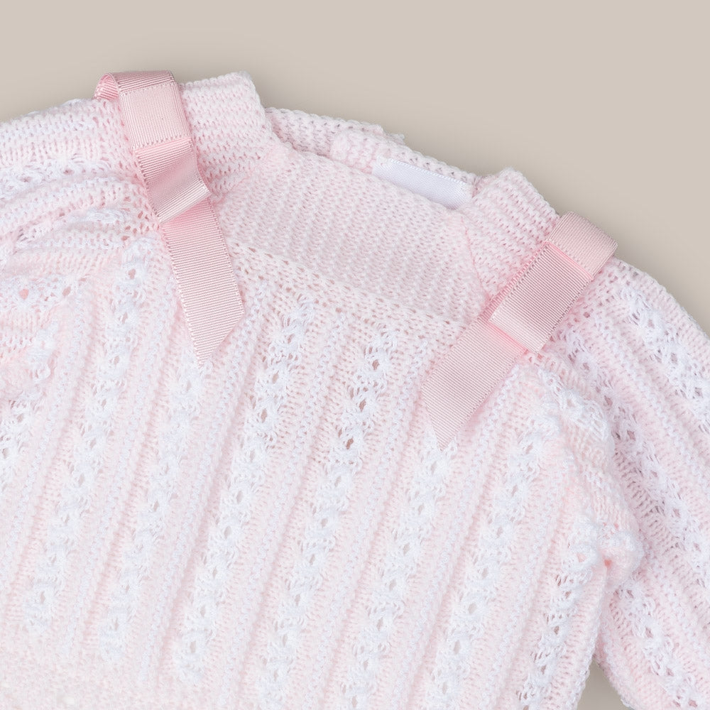 Pull bébé en laine géranium