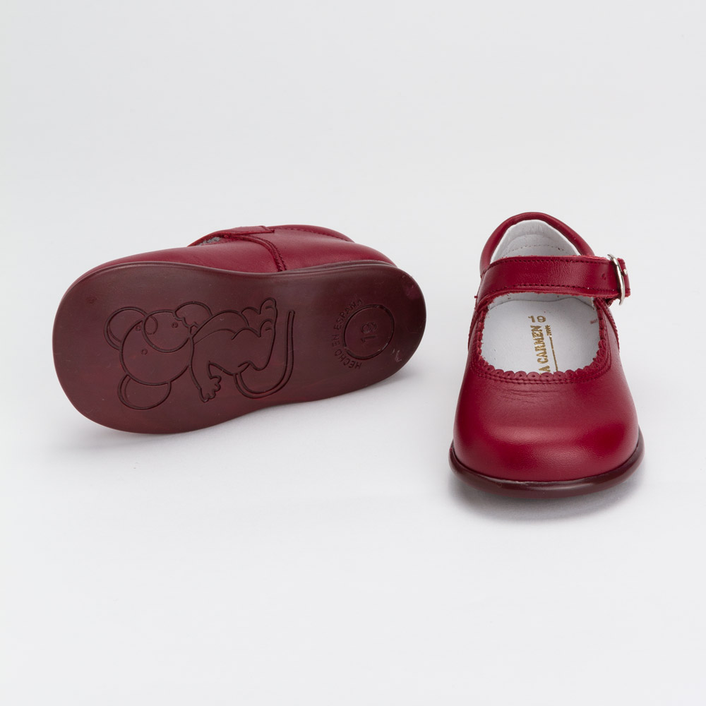 Mary Janes en cuir avec semelle